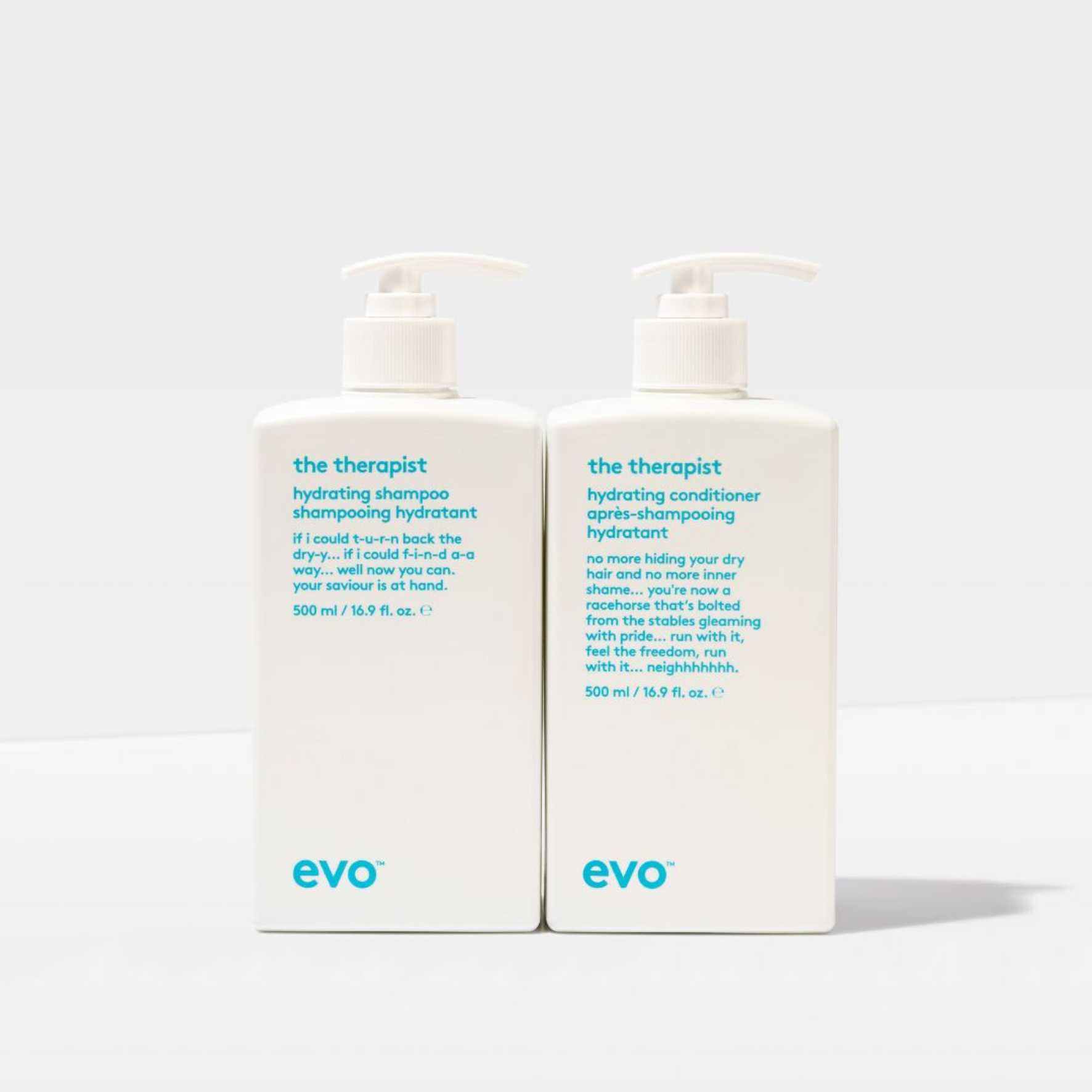 Evo The Therapist Hydrating Shampoo and Conditioner 500ml Buddies