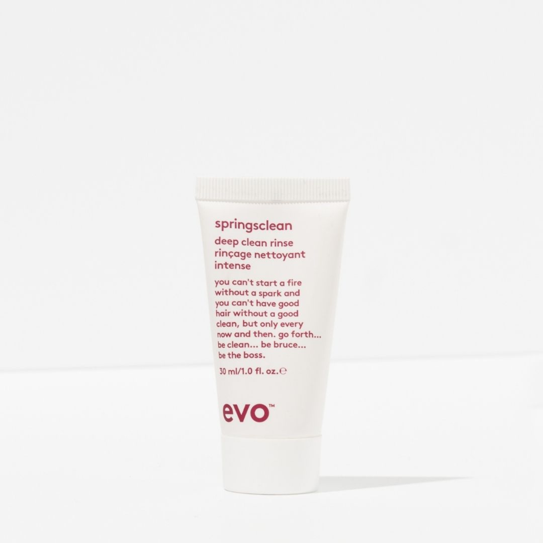 Evo springsclean deep clean rinse product on a white background